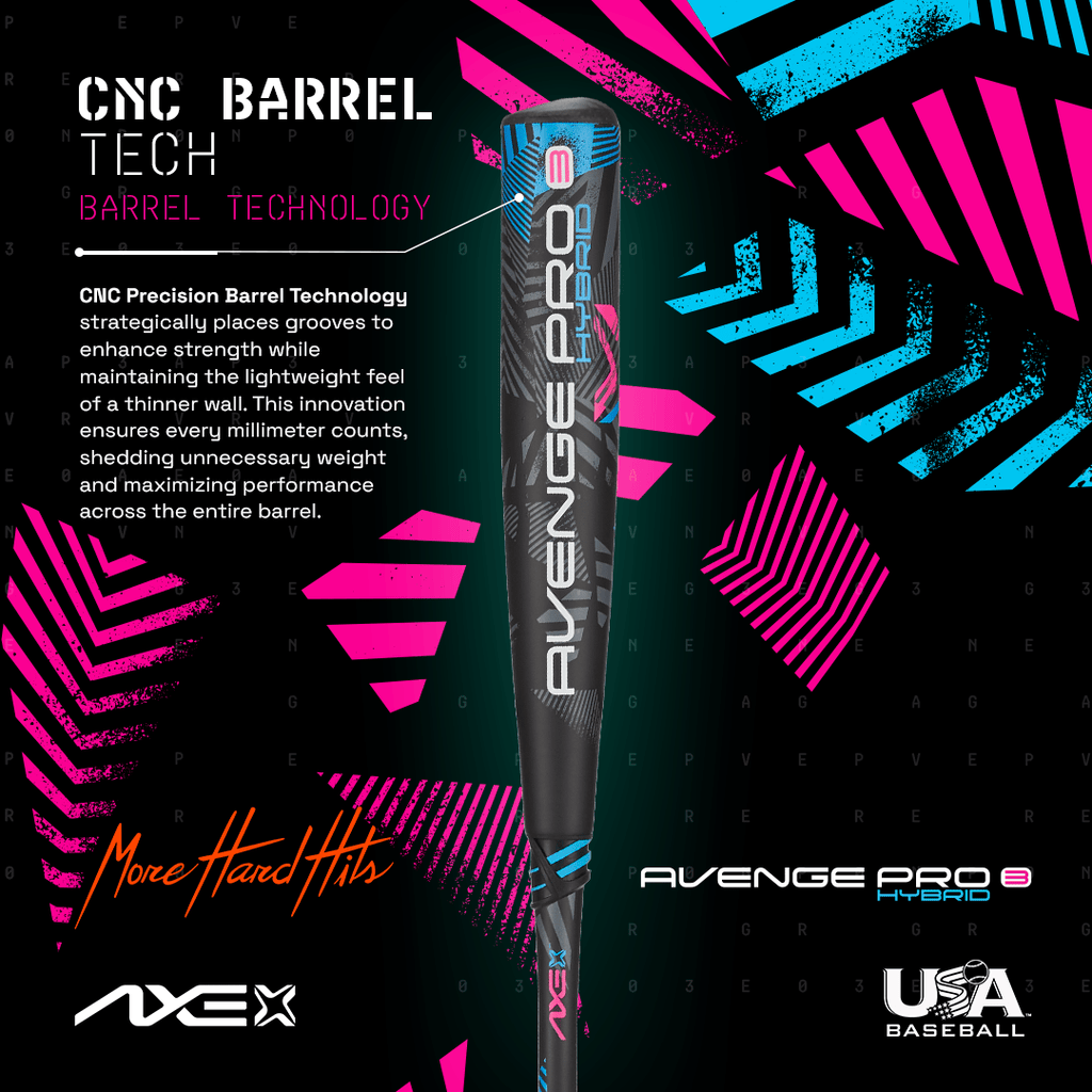 Axe Avenge Pro 3 Hybrid USA Baseball Bat , -5